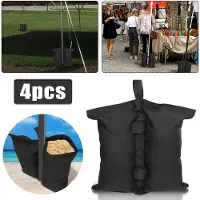 TolleTour 4X Pavillon Sandsäcke Outdoor-Sandsack Standfuß Gewichte Set schwarz Für Zelt Faltpavillon Halterung Party robust Waterproof