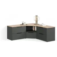 Livinity Wohnwand Piave Anthrazit 3 Teile, Model 58853