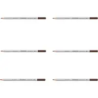 Staedtler Karat Aquarell-Wasserfarbstift - Sepia (hochwertig, weiche Mine, intensive Farben) 6 Stück