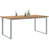 vidaXL Gartentisch Grau 180 x 90 x 75 cm Massivholz Akazie
