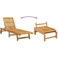 vidaXL Sonnenliege 2 stk. Massivholz Akazie Braun