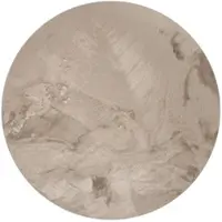 Benuta Nest - Kunstfell-Teppich Dave Taupe ø 180 cm rund