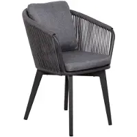 DeVries Brescia Diningsessel Rope 7 mm rund dark grey