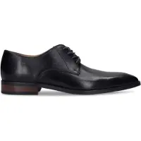 Manfield Schwarze Lederschnürschuhe | Größe 40