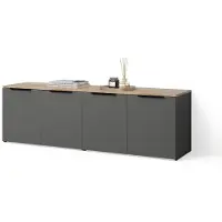 Livinity Wohnwand Piave Anthrazit 2 Teile, Model 58988