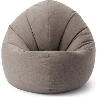 DS Produkte Lumaland Sitzsack Interior Line - Sitzkissen Runder - Indoor - 300l Füllung - 120 x 80 x 75 cm - Hellgrau