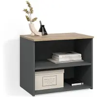 Livinity Lowboard Piave Anthrazit/Sonoma 60 x 50 cm mit 2 Fächern, Model 58744
