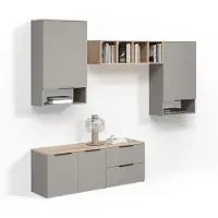 Livinity Wohnwand Piave Greige 5 Teile, Model 58806
