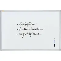 Franken Whiteboard X-tra!Line, Wandmontage im Hoch- & Querformat, Stahl weiß lackiert & Aluminiumrahmen, magnethaftend, Ablageschale, B 1800 x H 1200 mm
