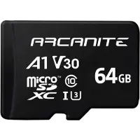 Arcanite AKV30A164 Micro SDXC Class 10 UHS-I U3 V30 A1 microSDXC Speicherkarte, 64 GB, Class 10 / UHS-III