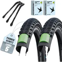 Schwalbe 2er Set Reifen Marathon 365 Schwarz Reflex 28 x 2.00 (50-622)" Drahtreifen Modell 2026 + AV + Reifenheber