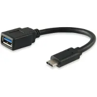 Equip USB-C 3.0 Typ C auf Typ A Adapter, 0,15 m, USB C, USB A, USB 3.2 Gen 1 (3.1 Gen 1), Männlich/Weiblich, Schwarz