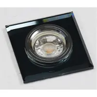 Chilitec Decken-Einbaustrahler 'Crystal Q90' starr, 90x90mm, für 50mm Lampen, schwarz