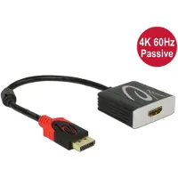 DeLOCK 0.2m, Displayport/HDMI, 0,2 m, DisplayPort, HDMI, Männlich, Weiblich, Gold