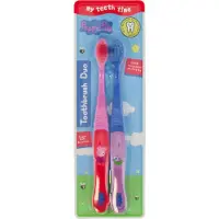 Hasbro Peppa Pig Toothbrush Duo Super Soft 4-6 (Pink and Blue)