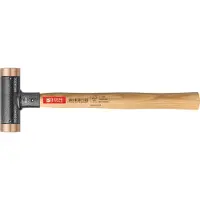 PB Swiss Tools Rückschlagfreier Hammer, mit Kupfer-Einsätzen, Hickory-Stiel, 32 mm