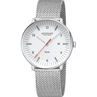 Mondaine MLE.41910.SM Unisex-Armbanduhr Doppio Solar Mesh 41 mm