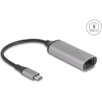DeLOCK 81570, USB Type-C, RJ-45, 0,15 m, Anthrazit