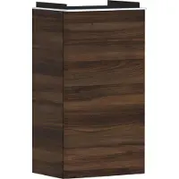 Hansgrohe Xelu Q Waschtischunterschrank, 340x245 für Handwaschbecken, eine Tür, Türanschlag rechts, 54018700, Farbe: Möbel Nussbaum Dunkel/Griff Mattweiß