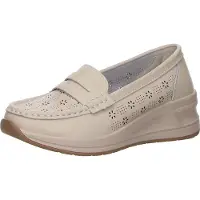 Artiker Slipper durchbrochen in beige, Gr. 40