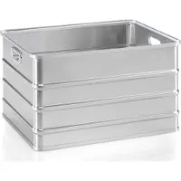 Gmoehling Transportkasten, stapelbar, ungelocht, 155 l