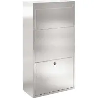 vidaXL Paketdrop-Box mit Speicher Silber 44 x 22 x 82 cm Edelstahl