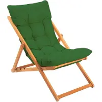 Dmora Outdoor-Stuhl Coghinass Grün, ein Stuhl mit verstellbarer Rückenlehne