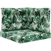vidaXL Sofakissen für draußen Polyester Blattmuster 60 x 60 cm