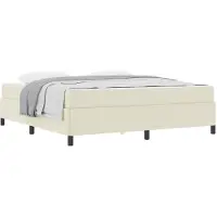 Syfax Bettrahmen mit Matratze Creme 180 x 200 cm Stoff