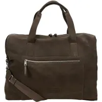 Marc O'Polo Leder Reisetasche Umhängetasche Joris Weekender Dark Nickle braun