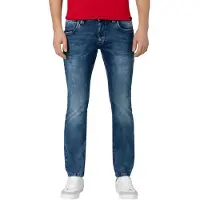 Timezone Herren Jeans SLIM EDUARDOTZ Mid Waist Slim Fit T2 70002.3383-6453 Weiß Aged Wash W 36 L 34