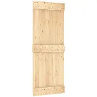 Syfax Schiebetür NARVIK Natürlich und Schwarz 80 x 210 cm (152,5 cm)