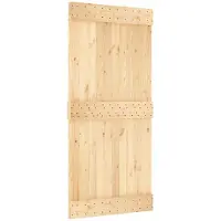 Syfax Schiebetür NARVIK Natürlich und Schwarz 95 x 210 cm (213,5 cm)