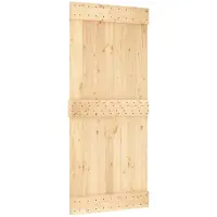 Syfax Schiebetür NARVIK Natürlich und Schwarz 90 x 210 cm (213,5 cm)