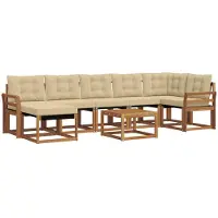 vidaXL Outdoor-Sofagarnitur 8 stk. Natur und Beige