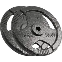Rebel Gusseisen Gewichtssatz 2x15kg 30kg Loch 31mm Scheibe mit Griffen
