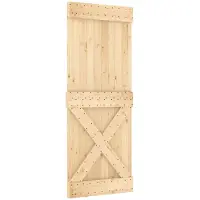 Syfax Schiebetür NARVIK Natürlich und Schwarz 80 x 210 cm (213,5 cm)
