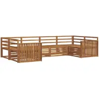 vidaXL Outdoor-Sofagarnitur 6 pcs Natur
