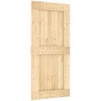 Syfax Schiebetür NARVIK Natürlich und Schwarz 95 x 210 cm (213,5 cm)