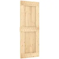 Syfax Schiebetür NARVIK Natürlich und Schwarz 80 x 210 cm (213,5 cm)