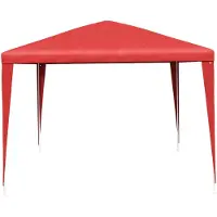 vidaXL Partyzelt 400 x 300 x 255 cm Rot PE und Stahl