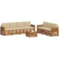 Syfax Sofagarnituren 8 pcs Natur und Beige Massivholz Akazie