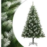 Prolenta Maison Exclusive - Künstlicher Weihnachtsbaum Klappbar Beschneit 210 cm