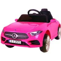 Es-toys Kinder Elektroauto Mercedes CLS350 EVA-Reifen, Kunstledersitz, MP3, USB rosa