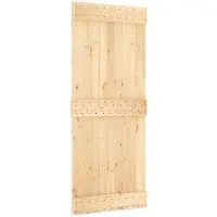 Syfax Schiebetür NARVIK Natürlich und Schwarz 85 x 210 cm (152,5 cm)
