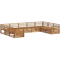 vidaXL Outdoor-Sofagarnitur 9 Stk. Natur Massivholz Akazie