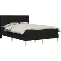 Syfax Bettgestell mit Matratze Schwarz 120 x 190 cm Stoff