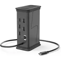 Hama USB-C-Docking-Station Connect2Office Black, 9 Ports, 2x HDMI, USB-A, USB