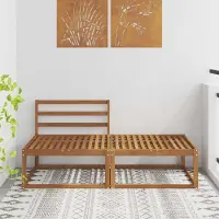 vidaXL CLORIS Sectional Sofa Einheiten 2 Stück Natur Massivholz Akazie - Gartenstühle CC886