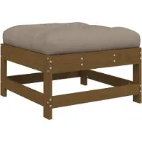 vidaXL Gartenhocker mit Kissen Honigbraun Massivholz Kiefer